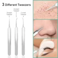 thumbnail image 6 of 7 Piece Set Blackhead Extraction, Stainless Steel Blackhead Tweezers, Professional Face Blackhead Remover Tool, 6 of 7