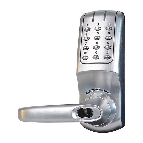Codelocks Electronic Key Lock,Brushed Steel CL5210IC-BS