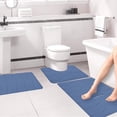 thumbnail image 4 of Juego de alfombrillas de baño de espuma suave y absorbente: alfombrillas antideslizantes para baño con gran capacidad de absorción de agua, lavables a máquina y de secado rápido para ducha, inodoro, 4 of 6