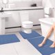 thumbnail image 4 of Juego de Tapetes de Baño de Espuma de 3 Piezas - Felpa de Terciopelo Suave con Espuma Viscoelástica, Respaldo de Goma Antideslizante, Absorbente de Agua, Grueso, Lavable a Máquina, Secado Rápido -, 4 of 6