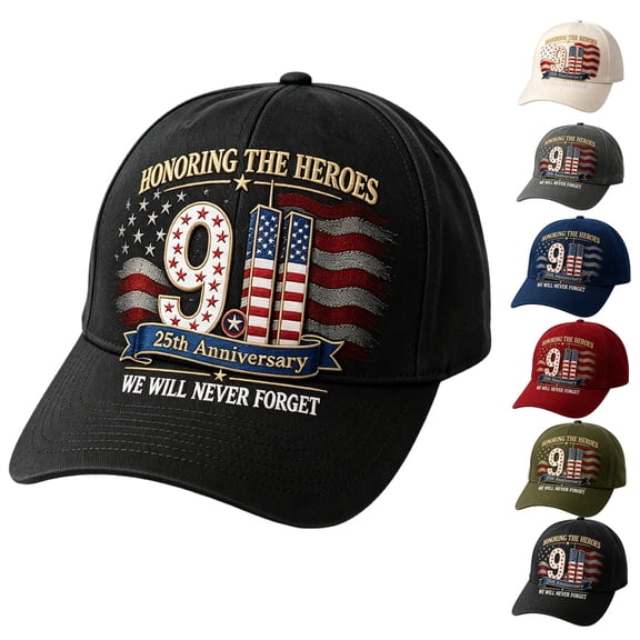 9/11 25th Anniversary Hat 911 We Will Never Forget Baseball Cap Patriotic Vintage Hats for Men Women