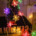 thumbnail image 3 of Luxtrada Chirstmas String Lights Snowflake Colorful Lights Icicle String Light for Garden Holiday Party Wedding Christmas Tree Decoration (Colorful,40LEDs 6m), 3 of 6