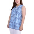 thumbnail image 3 of NY Collection Plus Size Sleeveless Pintucked Blouse, 3 of 3
