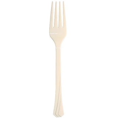 EcoQuality Disposable Plastic Ivory Fork - Great for Party, Soups, Kitchen, Office, Togo, Lunch, Cafeterias, Restaurants (51)