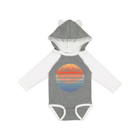 

Inktastic Lake Erie Distressed Retro Sunset Gift Baby Boy or Baby Girl Long Sleeve Bodysuit