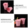 thumbnail image 4 of 6pcs Multifunctional Bucket Iron Bucket Pink Flower Planter Home Decoration, 4 of 6