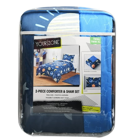 Your Zone Twin Xl Space Comforter Set 2 Piece Walmart Com