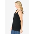 thumbnail image 3 of Woman Within Plus Size Lace-Trim V-Neck Tank, 3 of 6