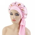 thumbnail image 2 of Certgust Turbans for Women Under$10 Printed Turban Sleep Cap - Satin Stretchy Round Hat with Long Tie Ribbon for Night Hair Care, 2 of 6