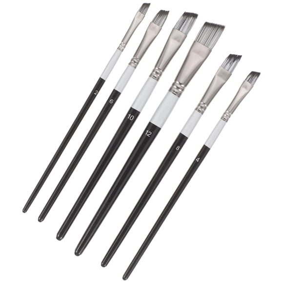 OULII Ensemble de 6 Brosses Aquarelle pour Amis et Famille Poils en Nylon Multicolores
