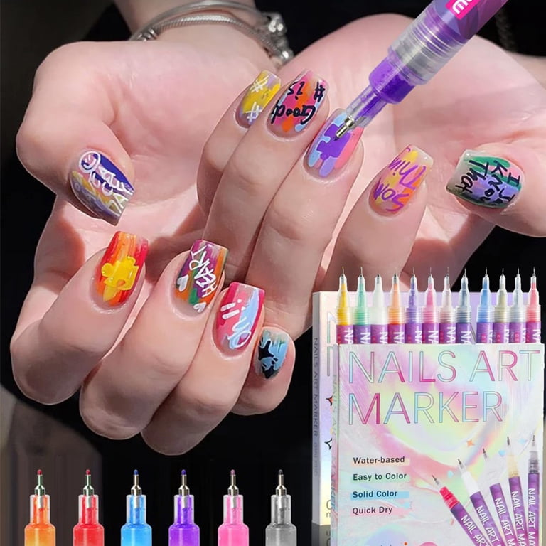Amaxiu 12 Colors Nail Art Pens Set, Waterproof Nail Polish Amaxiu 12 Colors Nail Art Pens Set, Waterproof Nail Polish