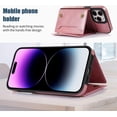 thumbnail image 6 of for iPhone 14 Pro Max Crossbody Wallet Case for Women, Bling Glitter PU Leather Phone Case with RFID Blocking Card Holder Cover for iPhone 14 Pro Max SZ Rose Gold, 6 of 18