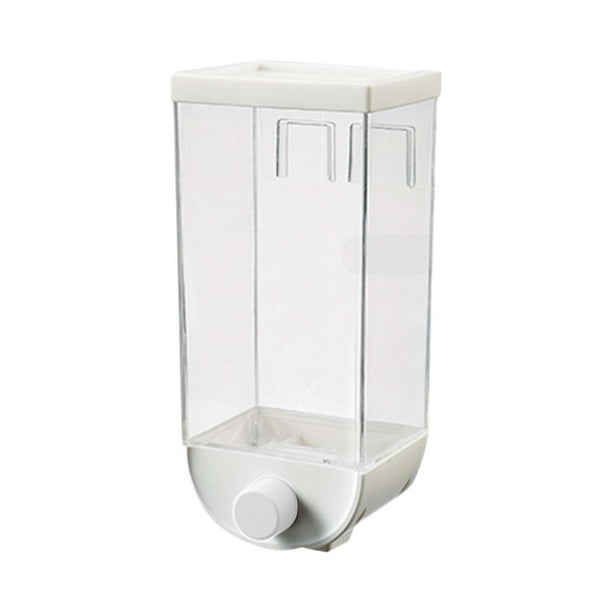 Dispensador de alimentos secos de pared,recipiente hermético para cereales con salida mediante presión,almacenamiento colgante de cocina para avena,arroz,pasta y aperitivos,recipiente de