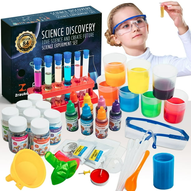 Zrauker Science Kit with 80+ Experiment Kit, Aged 6 7 8 9 10 11 12 13 ...