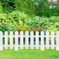 thumbnail image 2 of LULULION 2Pcs White Plastic Garden Fence Decorative Courtyard Landscape Edging Weather Resistant Outdoor Barrier, 2 of 8