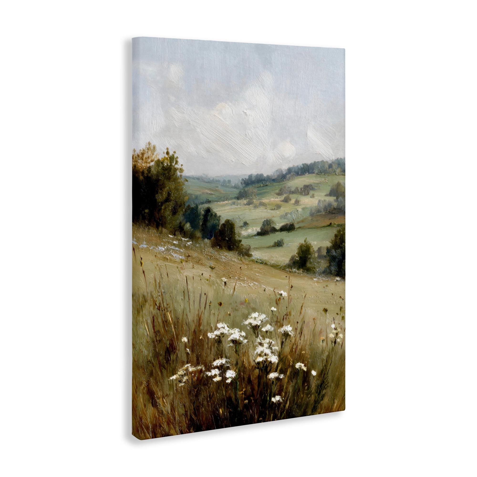 Stupell Industries Hill of White Flowers Canvas Wall Art, design by Petal Prints Design