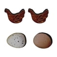 thumbnail image 2 of QIQUWOHUL Funny Jewelry Chicken Eggs Earrings Two Earrings Acrylic Handmade With Love Earrings Gift Earrings, 2 of 4