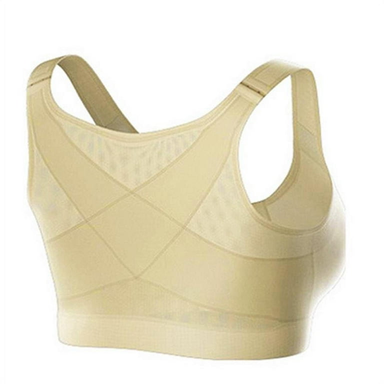 Praeter Women's Comfort Wirefree Bra, Plus Size Front Closure Versatile  Venting Hole Sport Bra