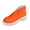 Orange, variant on Black Ladies Slip On Ankle Boots Patent Leather Platform Chunky Heel Fashionable Casual