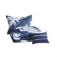Mainstays Navy Tie Dye 6 Piece Bed in a Bag Comforter Set With Sheets
