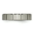 thumbnail image 2 of Titanium Brushed/Polished Grooved Ring, 2 of 5