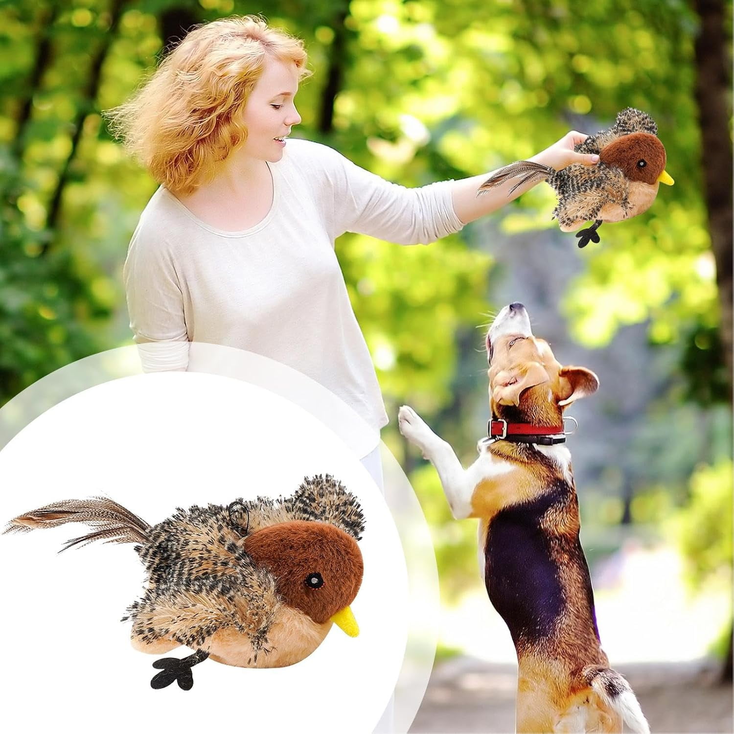 Flapping Bird Cat Toy, Animated Feline Companion, Remote-Control Plush, Dynamic Wing-Flap Instinct Booster, for All Breeds Cat Kicker Catnip Toys