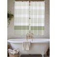 thumbnail image 7 of Bedroom Curtains 63 Inches length, Sage Green Stripe Window Treatment Curtain Drapes, Modern Rustic Horizontal Green Striped Rod Pocket Curtain Panels for Living Room Kitchen, 42"x63", 2 Panels, 7 of 7