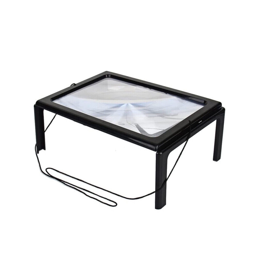 US 1-2 Pcs Magnifier LED Lighted Illuminated Foldable Desktop Portable For Elder