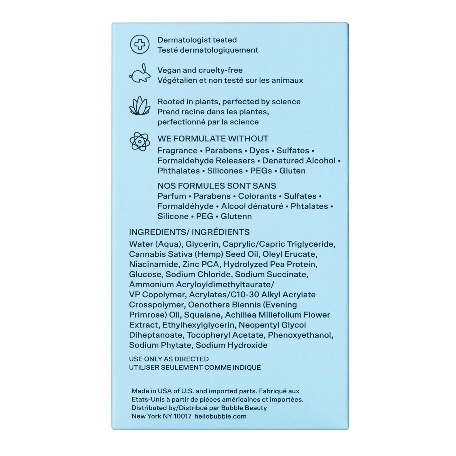 Bubble Skincare Level Up Hydratant équilibrant, peaux normales, grasses et mixtes, 1,7 fl oz Hydratant équilibrant Bubble Level Up