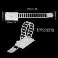 thumbnail image 2 of Uxcell Wire Organizer Ties, 9.3-31.9mm Cable Management Adjustable Zip Ties Adhesive Cord Clips Wire White Pack of 30, 2 of 5