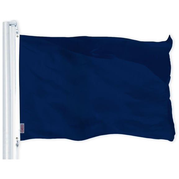 G128 Solid Blue Color Flag | 2x3 Ft | LiteWeave Pro Series Printed 150D Polyester | Indoor/Outdoor, Vibrant Colors, Brass Grommets, Thicker and More Durable Than 100D 75D Polyester