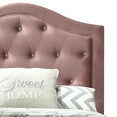 thumbnail image 4 of Benjara Twin Bed with Button Tufted Arched Headboard, Pink, 4 of 5