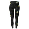thumbnail image 3 of Gibobby Leggings Translúcido Mujer Pantalones yoga deportivos cintura alta ajustados moda casual para mujer Leggings estampados Festival（Negro， L), 3 of 4