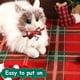 thumbnail image 4 of Christmas Cat Collar with Bell & Bow Adjustable Pet Safety Breakaway Kitten Collar Festive Holiday Party Gift for Cats Small Dogs, 4 of 6