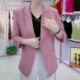 thumbnail image 4 of Internet Celebrity Explosion Chiffon Double-Layer Sun Protection Clothing plus size Summer Middle-aged Female Mother 9-Sleeve Small Suit Thin Jacket, 4 of 6