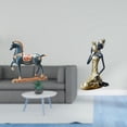 thumbnail image 2 of Figura de caballo,Figura de caballo Escultura animal coleccionable,Estatua de la dama,Estatua de dama tribal africana,artesanías de cafetería hechas a mano,Adorno de resina artesanal de, 2 of 8