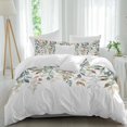 thumbnail image 2 of Green Brown Botanical Bedding 3 Piece Duvet Cover Set Twin Size, Farmhouse Eucalyptus Leaves Soft Microfiber Comforter Cover with Zipper Closure & Pillowcases, Wrinkle & FadeResistant Quilt Cover, 2 of 9