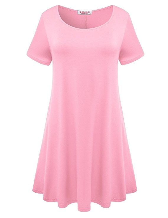 solid t shirt dress