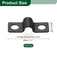 thumbnail image 2 of Uxcell 100 Paquete Abrazadera de Tubo en U, 3/16 Pulgadas(5mm) Abrazadera de Estribo de 2 Agujeros Conector Pesado para Cables de Conduit, Negro, 2 of 5
