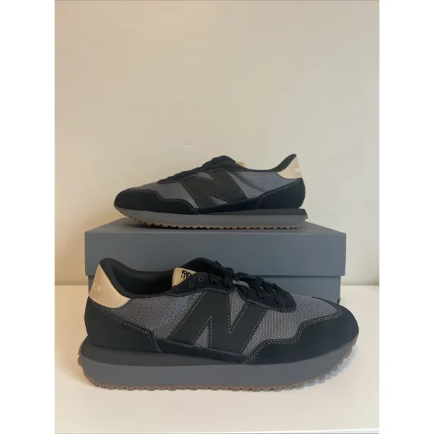 New Balance 237 Sneakers Athletic Shoes Gray Black Gum MS237LOB Men’s Size 8-13