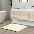 thumbnail image 1 of 1 Small Clara Clark Bath Mat Bathroom Rug - Absorbent Memory Foam Bath Rugs - Non-Slip, Thick, Cozy Velvet Feel Microfiber Bathrug, Plush Shower, Toilet- Floor Bathmats Carpet - White - 17"x24", 1 of 4