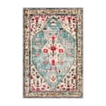 thumbnail image 2 of Wonnitar 2'X3' Small Boho Tribal Rugs for Entryway,Soft Kitchen Rugs Non Slip Washable Rugs,2X3ft Modern Foldable Door Mat Indoor Entrance Low-Pile Throw Rug for Bedroom Bathroom,Aqua, 2 of 8