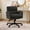 Black & PU Leather, variant on Bestier Office Chair Criss Cross Chair with Flip-Up Arms, Adjustable Height, Comfy Computer Chair, Vanity Chair with Side Pockets, Black,PU Leather
