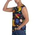 thumbnail image 3 of Bingfone Dinosaurs in Space Pattern Men's Tank Tops Workout Sleeveless Tee Shirts Running Beach Tanks for Men-3X-Large, 3 of 8