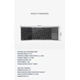 thumbnail image 4 of YSTIANN 3-Fold Ultra-Thin Bluetooth Keyboard: Wireless Foldable Design with Touchpad, Compatible with 3 Systems for Phones & Laptops WJ94-5064, 4 of 6