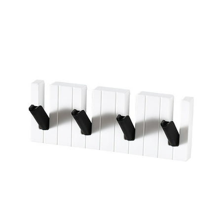 

Vikudaty 4 Hooks Piano Keys Wall Mounted Coat Rack Wall Decor Hat Storage Rack 2022 kitchen