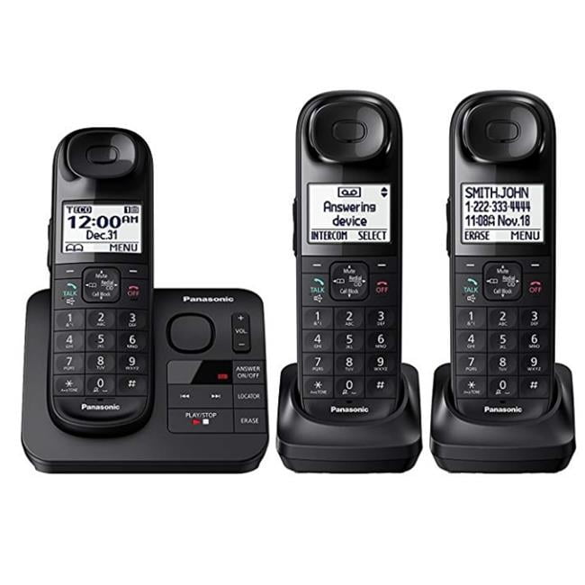 Panasonic KXTG3683B 3 Handset Cordless Phone Answering System