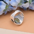 thumbnail image 4 of Copper Turquoise - Pilot Mountain 925 Sterling Silver Ring, 16X12 mm Oval Gemstone Ring, Blue & Brown Ring, Christmas Gift, Unique Jewelry Ring, Adjus, 4 of 4