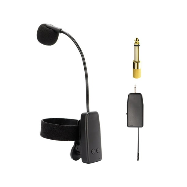 Micrófono para instrumentos musicales perfecl receptor inalámbrico de saxofón alcance 30 m