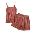 thumbnail image 2 of Guluxicc Womens Casual Lounge Sets Sleeveless Tank Top and Shorts 2 Piece Pajama Outfits Sleepwear Loungewear, 2 of 4